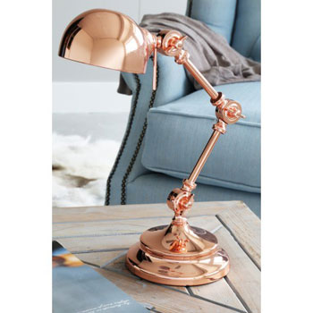 Klikněte pro velkou fotografii produktu Stolní lampa měďěná barva