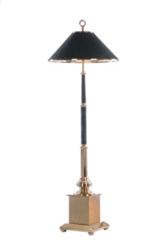 Klikněte pro velkou fotografii produktu Podlahová lampa  President - širm kůže